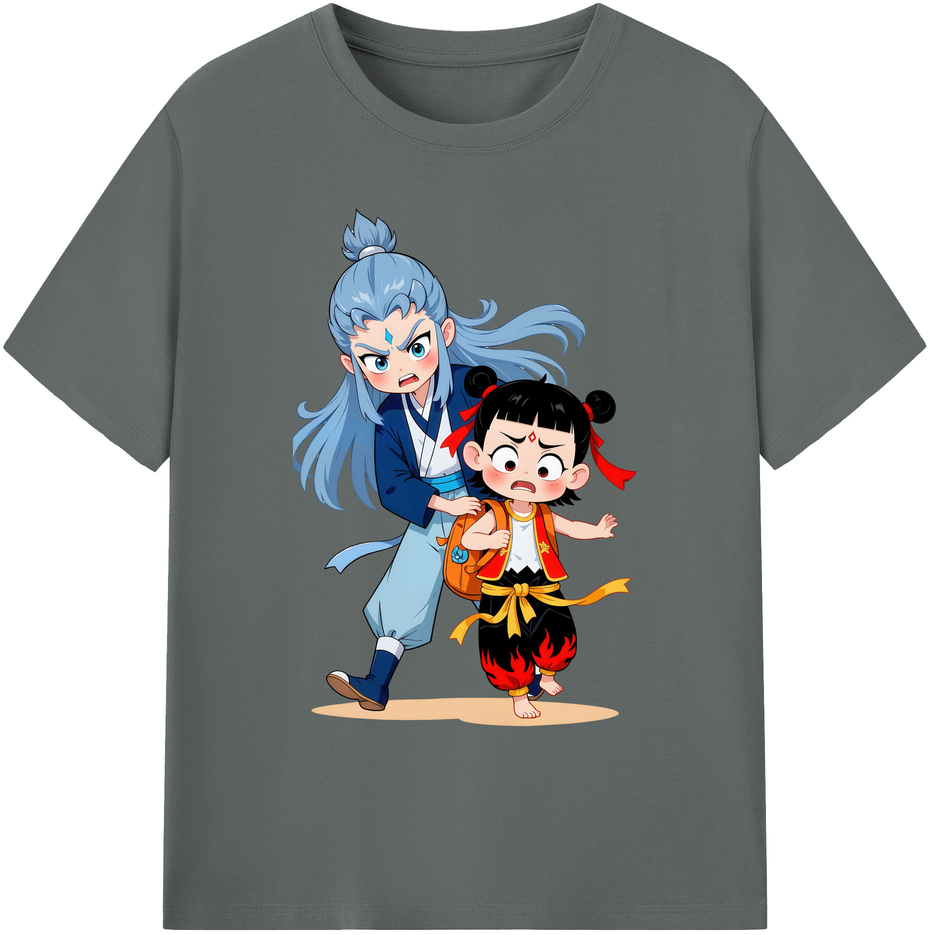 （画像用） Ne Zha 2 ナタ 魔童の大暴れ 綿100％ メンズ半袖Tシャツ｜肌触りやわらか＆通気性